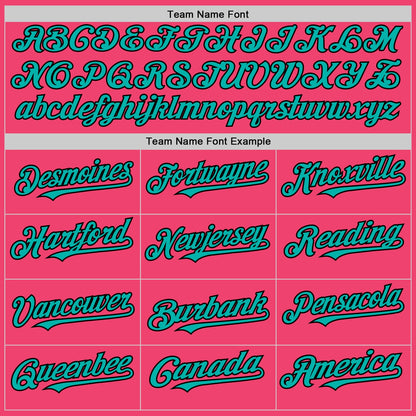 Custom Neon Pink Aqua-Black 3D Pattern Design Gradient Style Twinkle Star Authentic Baseball Jersey - Sky-Custom