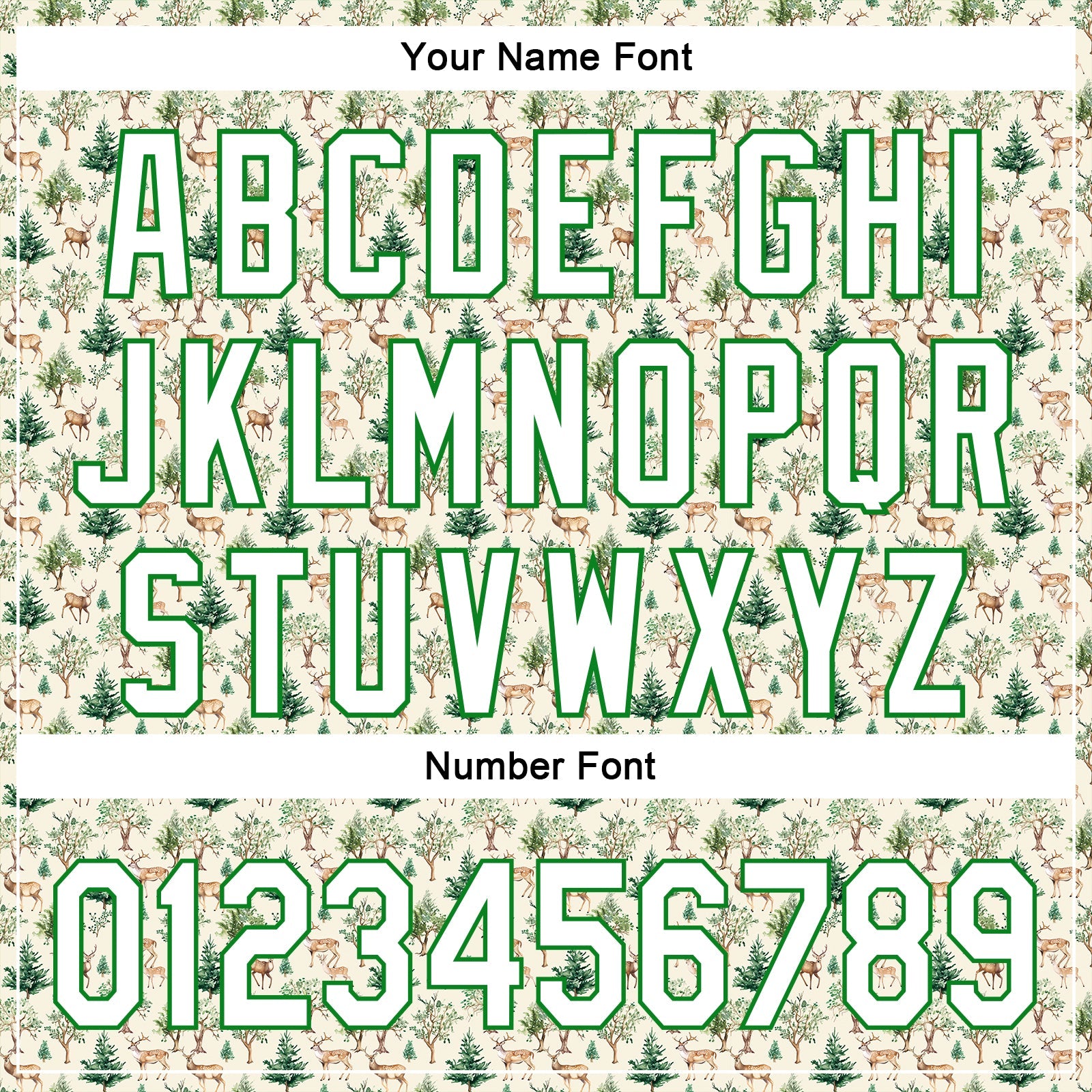 Custom Cream White-Grass Green 3D Pattern Design Animal Deer Authentic Baseball Jersey - Sky-Custom