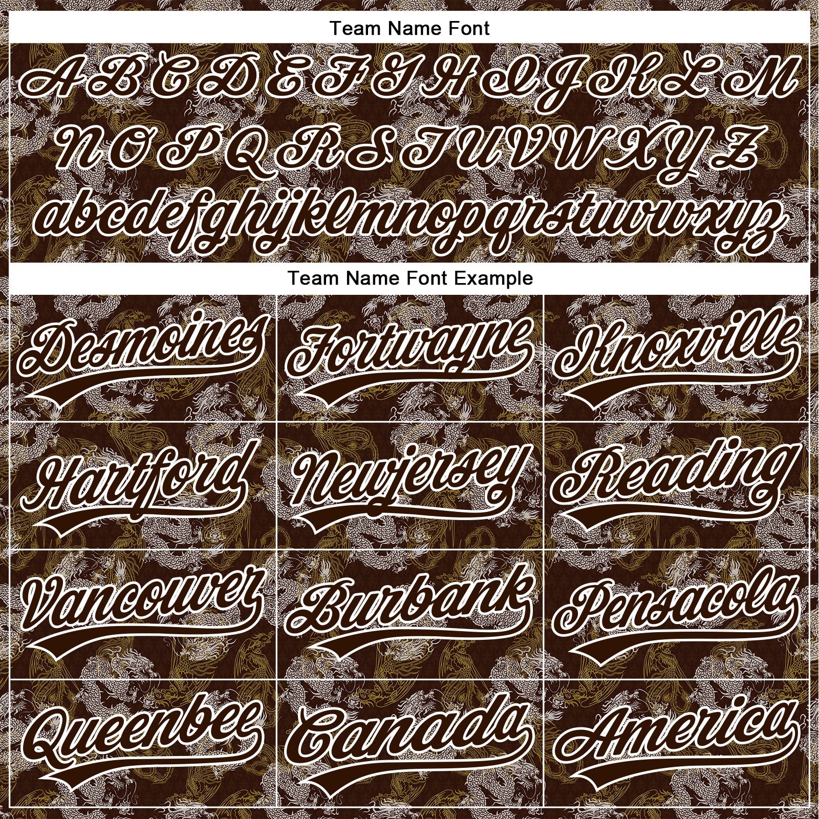 Custom Brown White 3D Pattern Design Animal Loongfeng Authentic Baseball Jersey - Sky-Custom