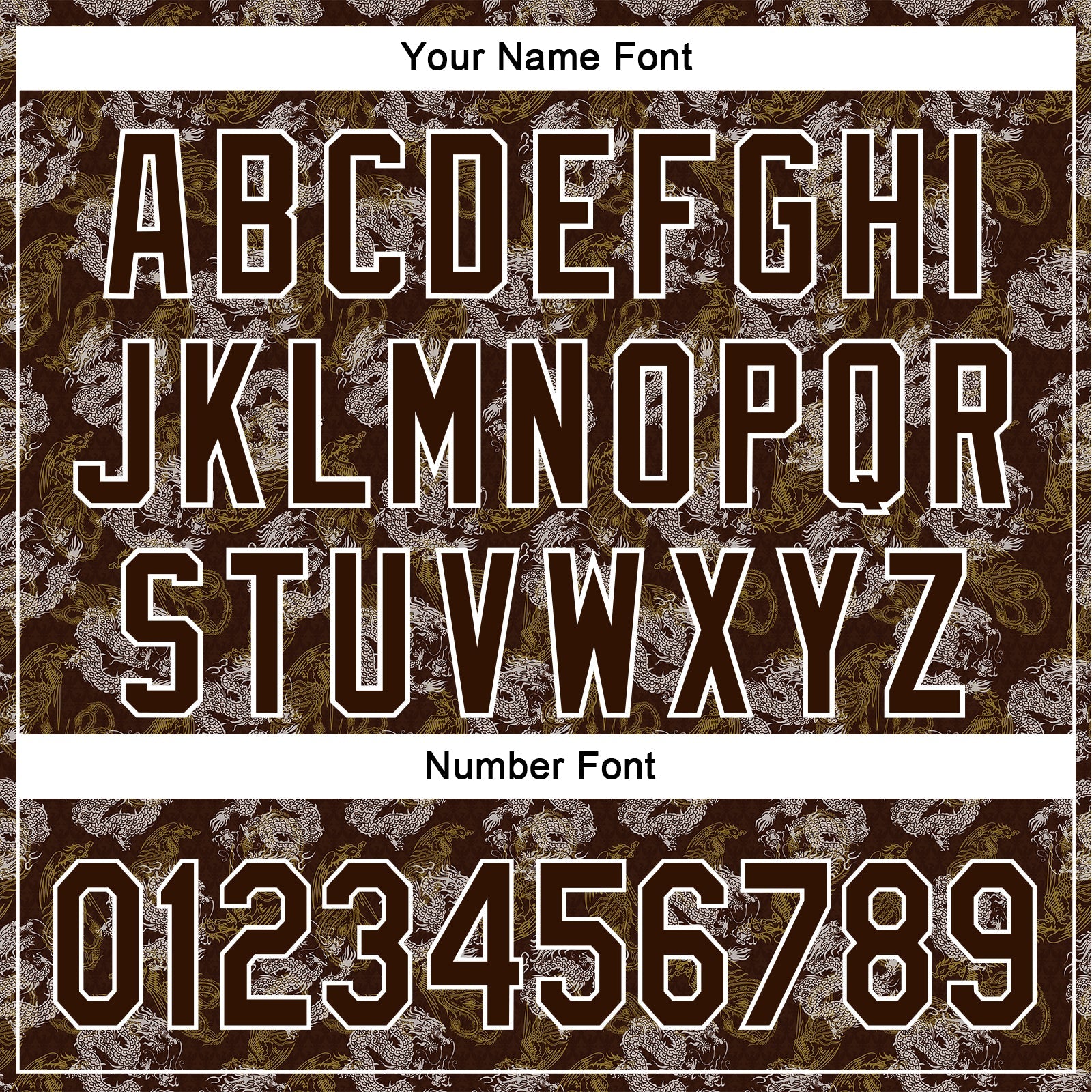Custom Brown White 3D Pattern Design Animal Loongfeng Authentic Baseball Jersey - Sky-Custom