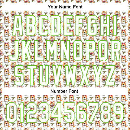 Custom White Aurora Green 3D Pattern Design Animal Dog Authentic Baseball Jersey - Sky-Custom