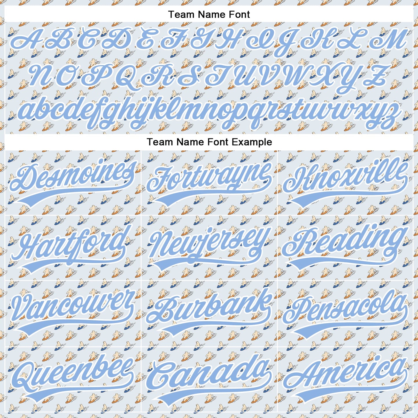 Custom Gray Light Blue-White 3D Pattern Design Animal Bear Surfing Authentic Baseball Jersey - Sky-Custom