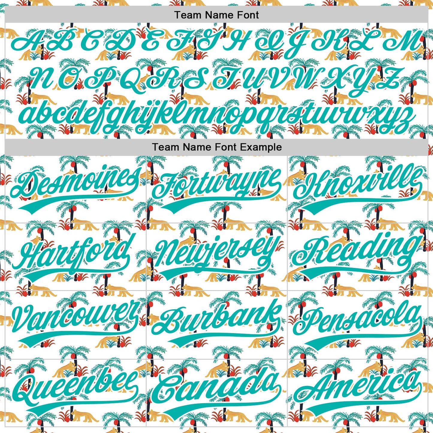 Custom White Aqua 3D Pattern Design Animal Leopard And Hawaii Palm Trees Authentic Baseball Jersey - Sky-Custom