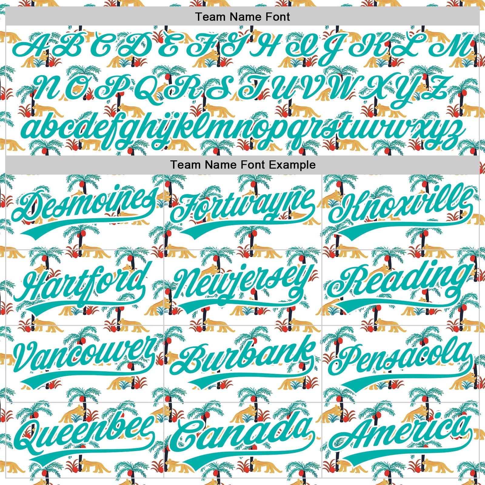 Custom White Aqua 3D Pattern Design Animal Leopard And Hawaii Palm Trees Authentic Baseball Jersey - Sky-Custom