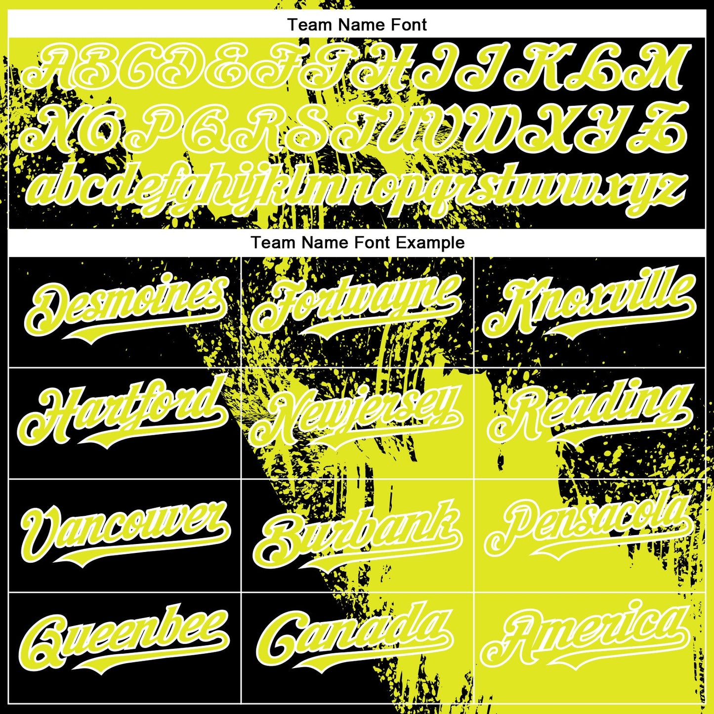 Custom Neon Yellow Black-White 3D Pattern Design Abstract Brush Stroke Authentic Baseball Jersey - Sky-Custom