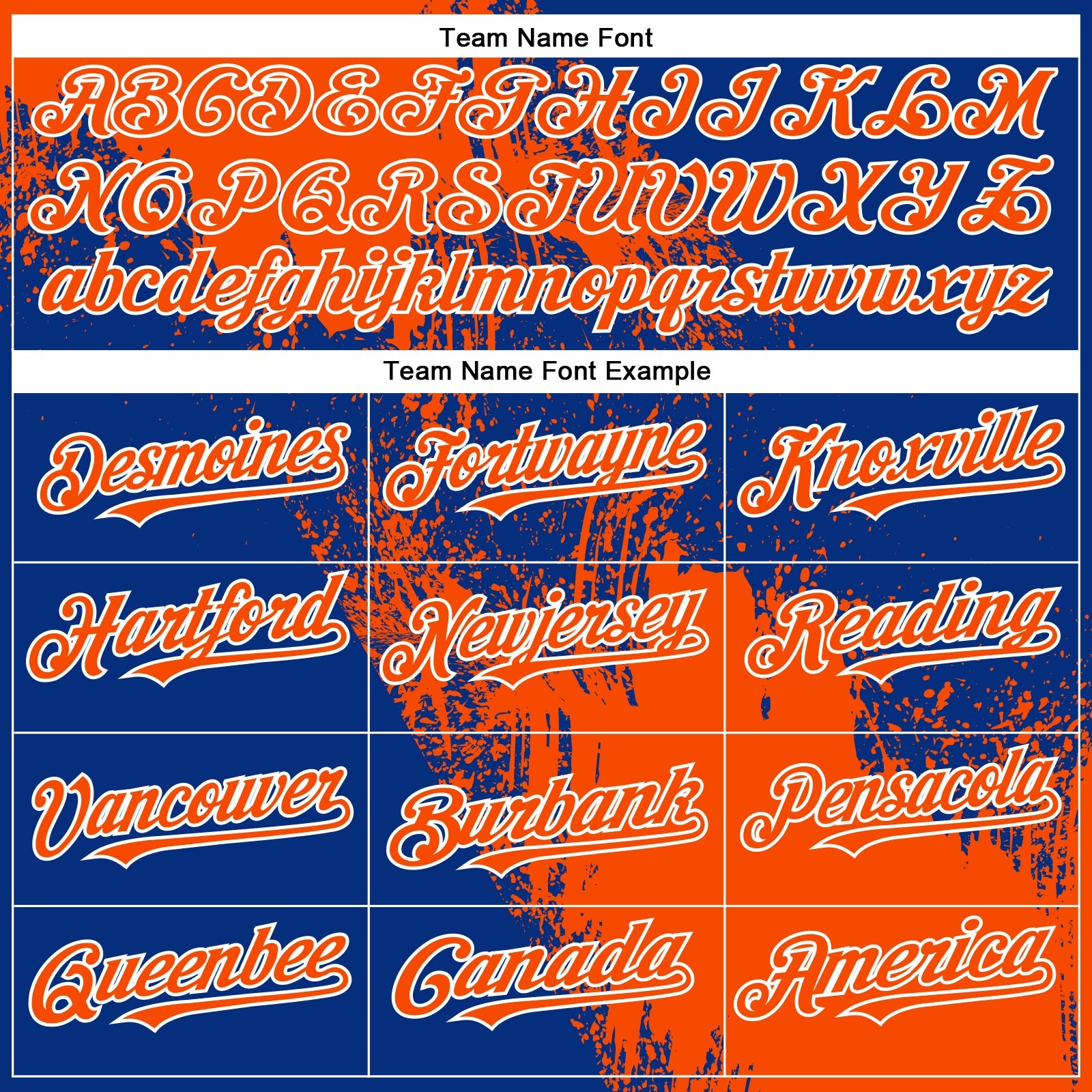 Custom Orange Royal-White 3D Pattern Design Abstract Brush Stroke Authentic Baseball Jersey - Sky-Custom