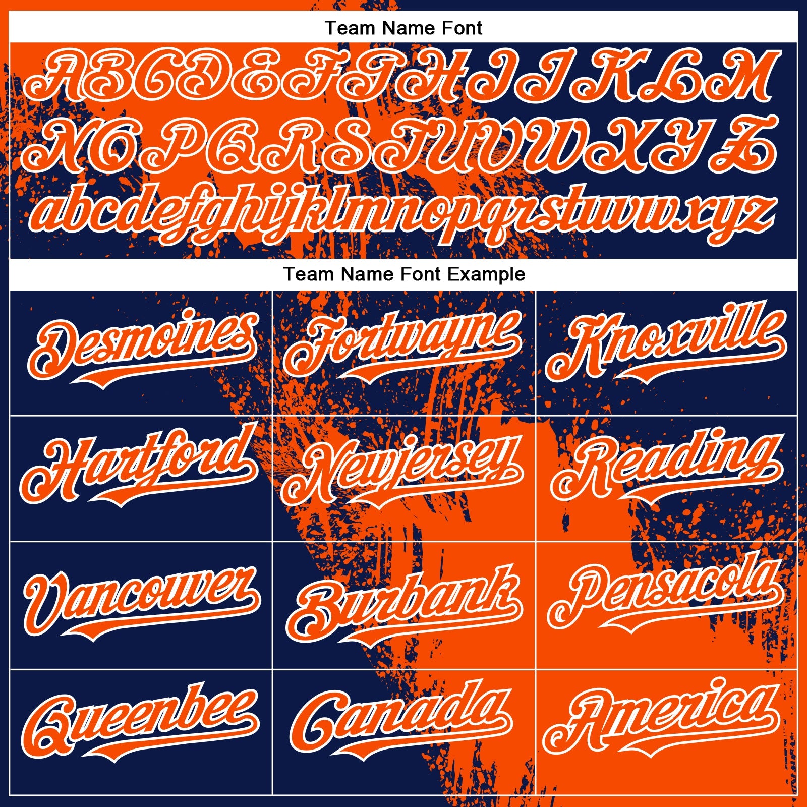 Custom Orange Navy-White 3D Pattern Design Abstract Brush Stroke Authentic Baseball Jersey - Sky-Custom