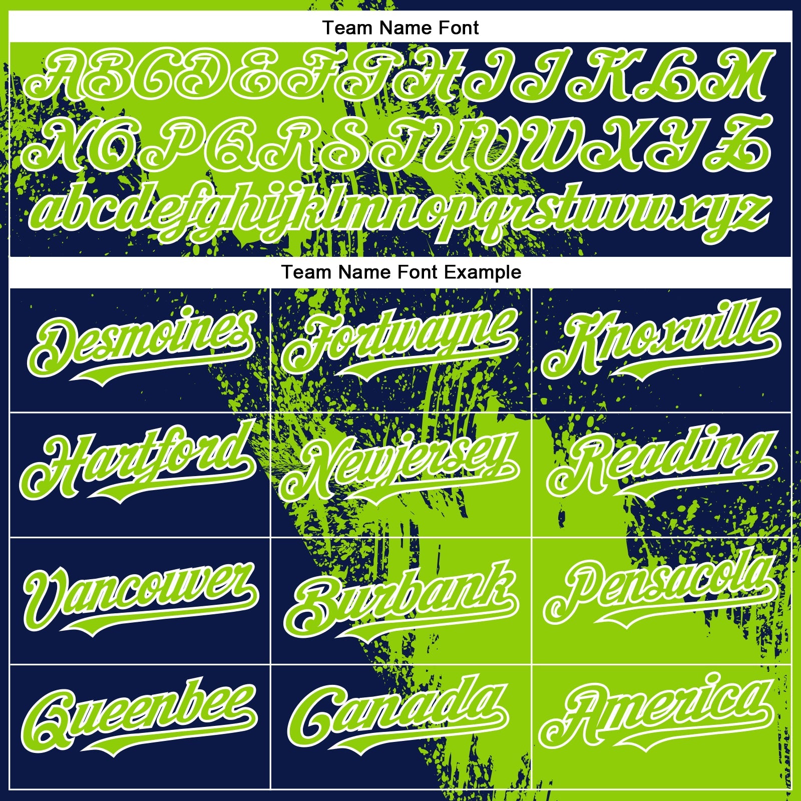 Custom Neon Green Navy-White 3D Pattern Design Abstract Brush Stroke Authentic Baseball Jersey - Sky-Custom