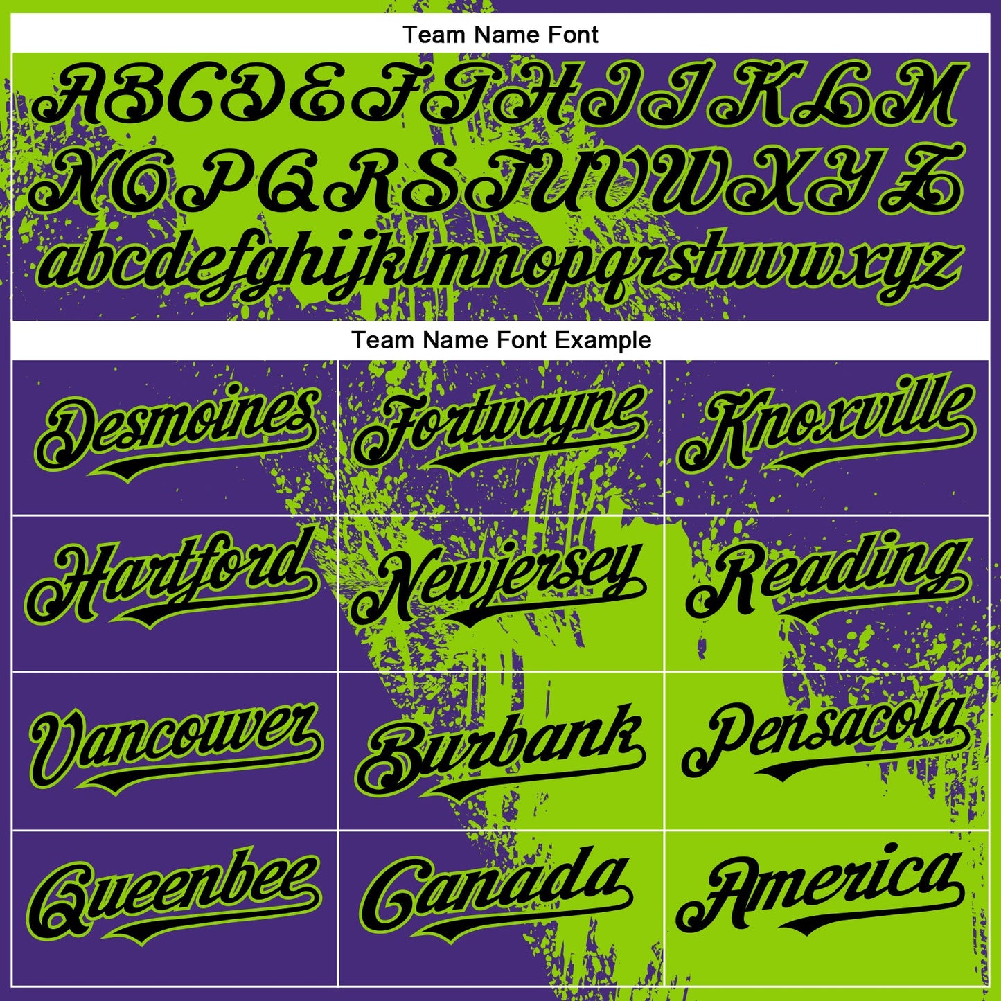 Custom Neon Green Black-Purple 3D Pattern Design Abstract Brush Stroke Authentic Baseball Jersey - Sky-Custom