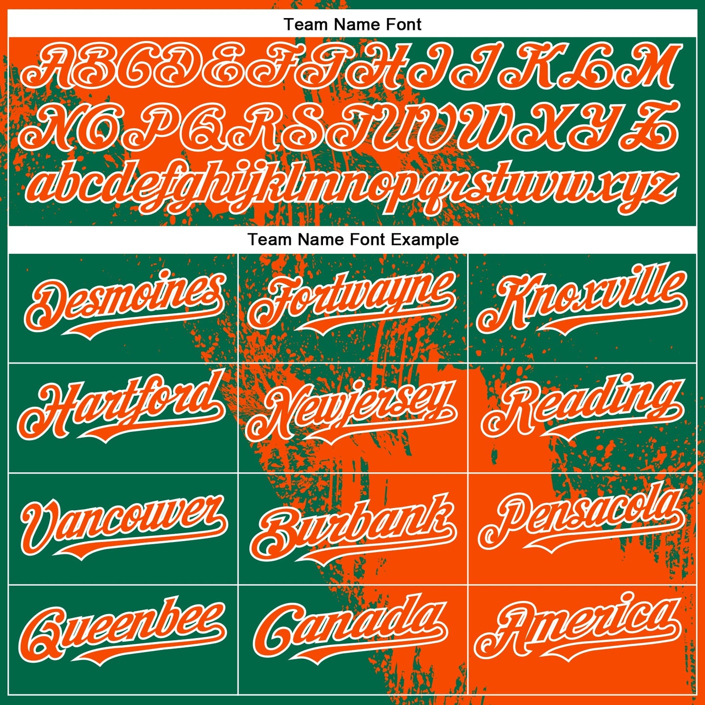 Custom Orange Kelly Green-White 3D Pattern Design Abstract Brush Stroke Authentic Baseball Jersey - Sky-Custom
