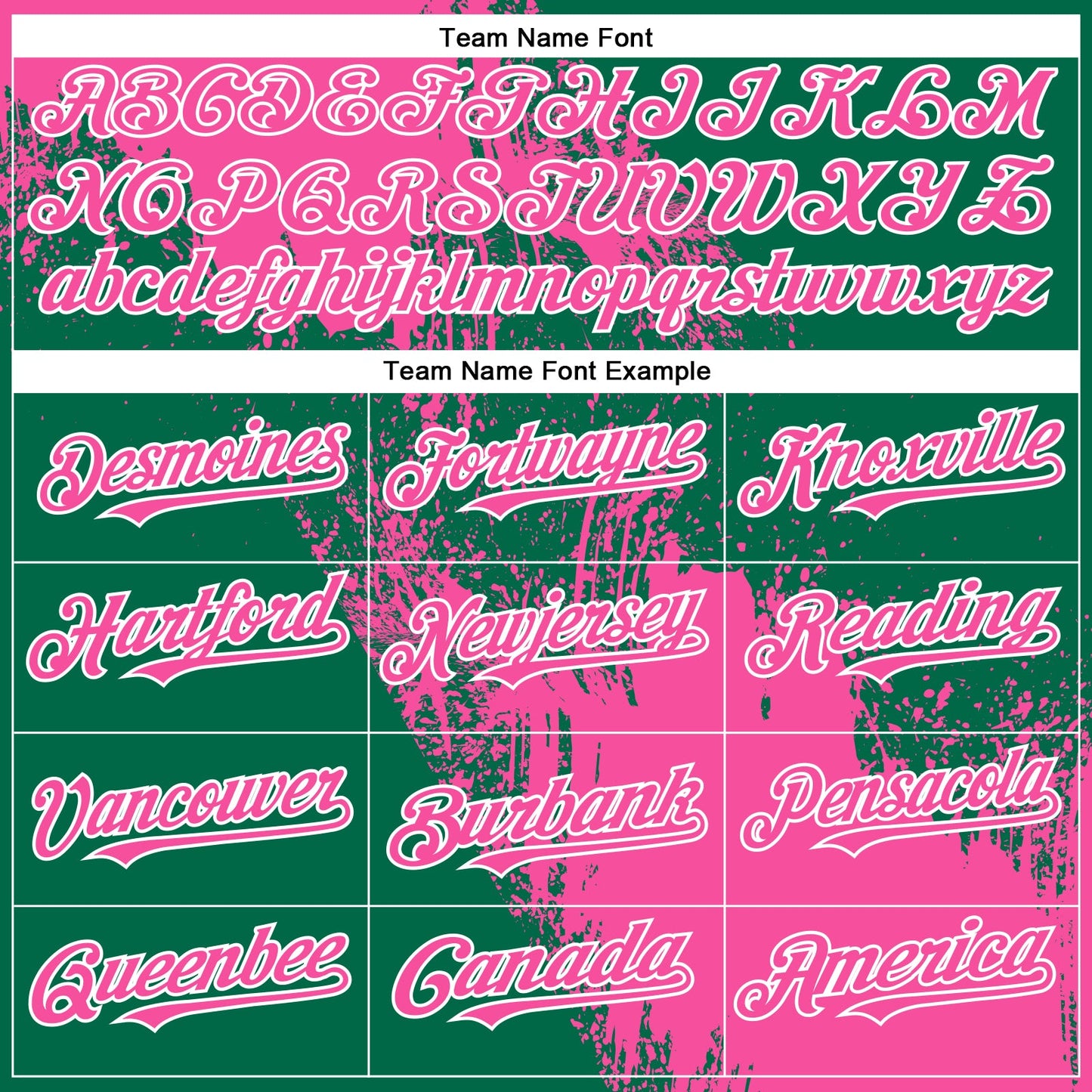 Custom Pink Kelly Green-White 3D Pattern Design Abstract Brush Stroke Authentic Baseball Jersey - Sky-Custom