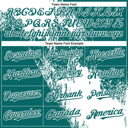 Custom White Teal 3D Pattern Design Abstract Brush Stroke Authentic Baseball Jersey - Sky-Custom
