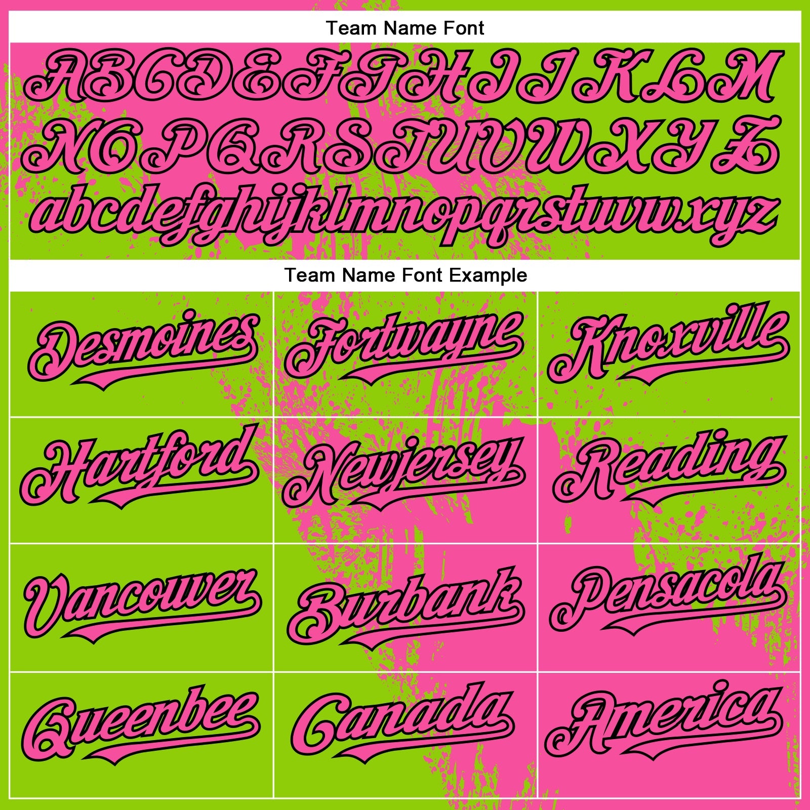 Custom Pink Neon Green-Black 3D Pattern Design Abstract Brush Stroke Authentic Baseball Jersey - Sky-Custom