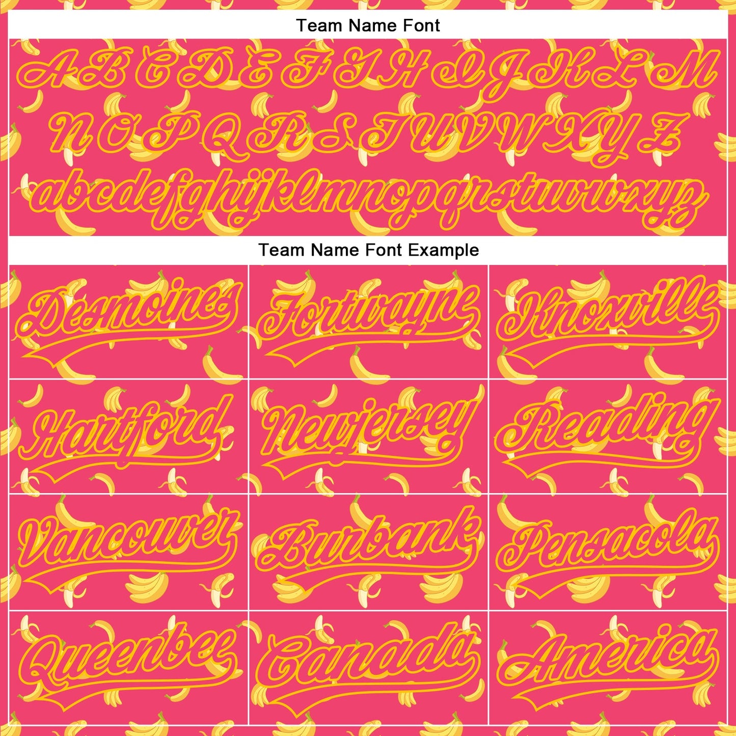 Custom Neon Pink Yellow 3D Pattern Design Fruit Banana Authentic Baseball Jersey - Sky-Custom