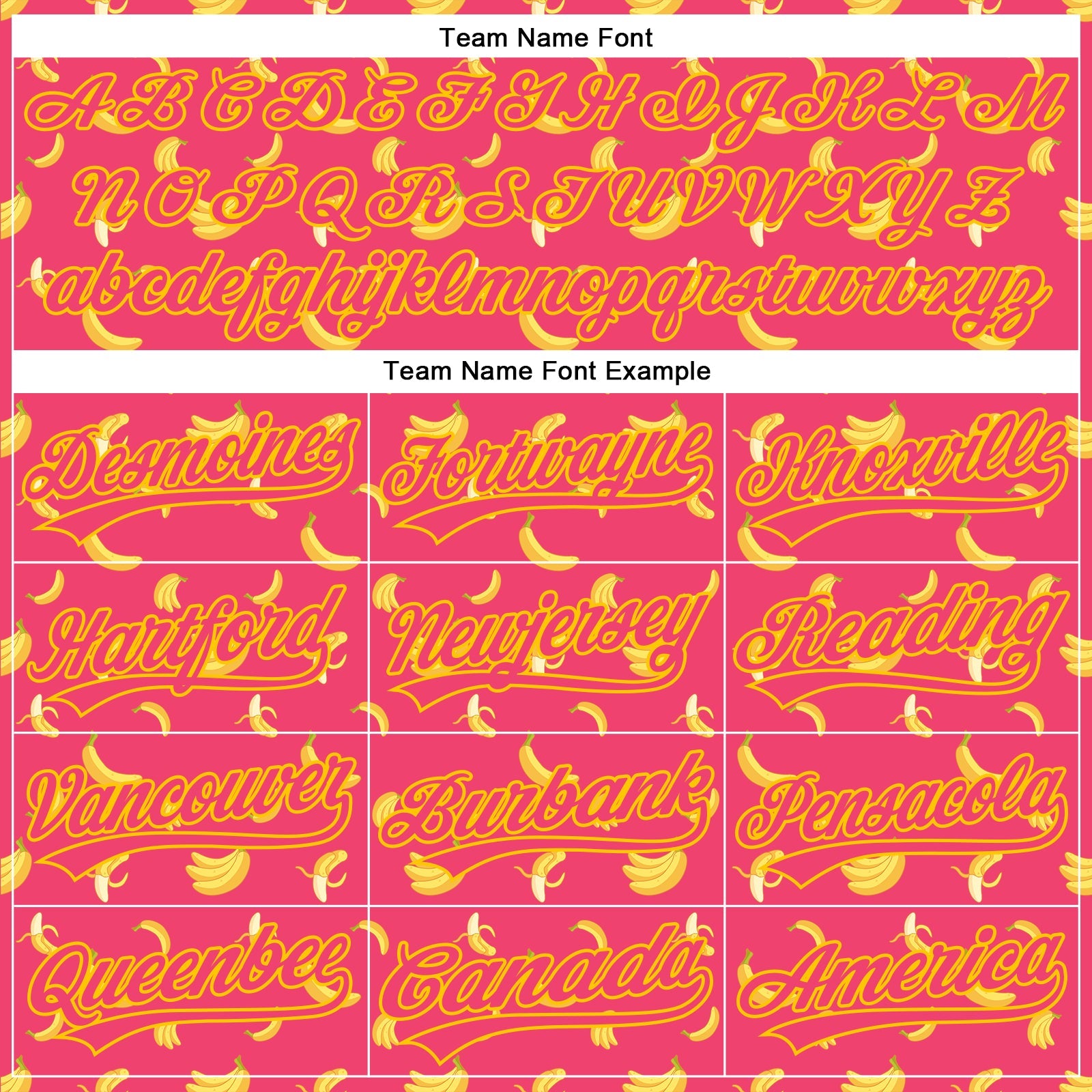 Custom Neon Pink Yellow 3D Pattern Design Fruit Banana Authentic Baseball Jersey - Sky-Custom