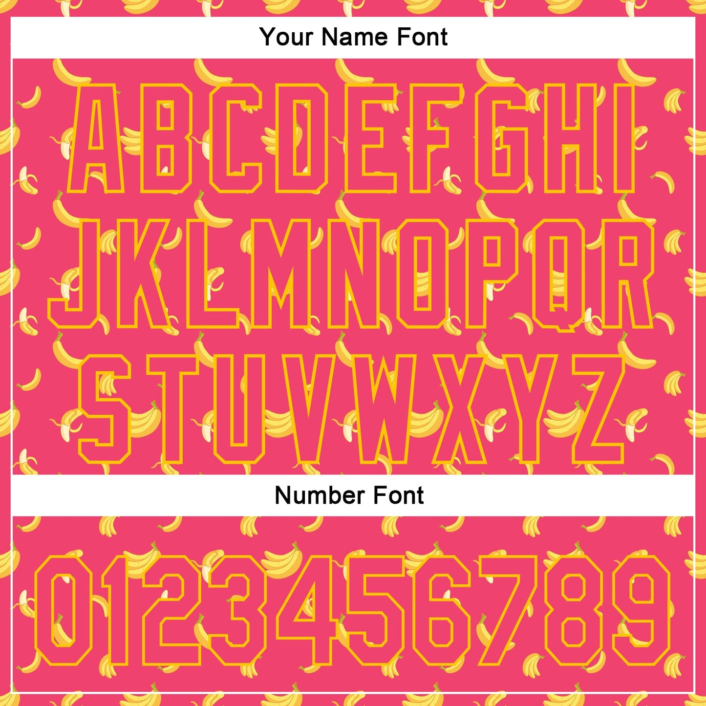 Custom Neon Pink Yellow 3D Pattern Design Fruit Banana Authentic Baseball Jersey - Sky-Custom