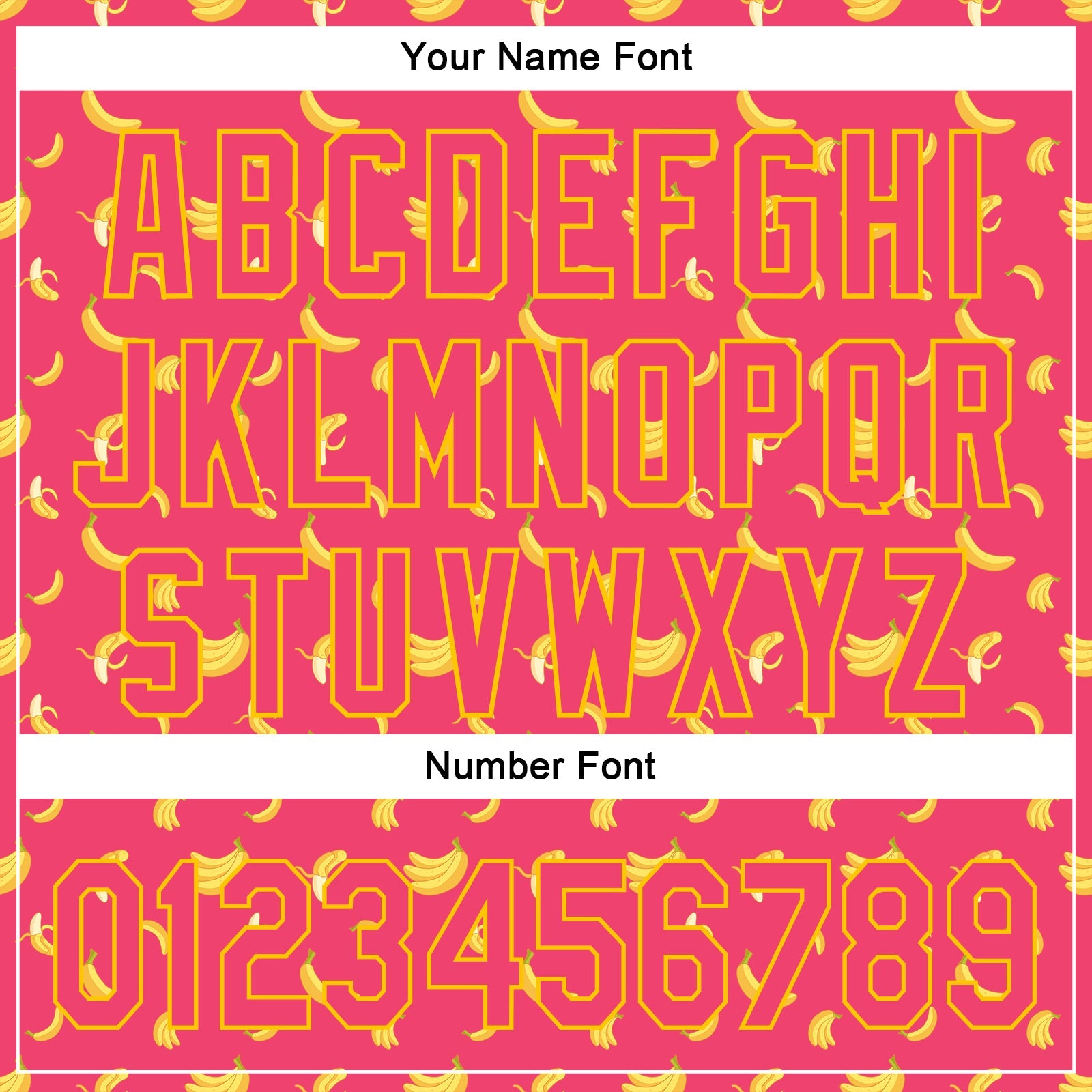 Custom Neon Pink Yellow 3D Pattern Design Fruit Banana Authentic Baseball Jersey - Sky-Custom