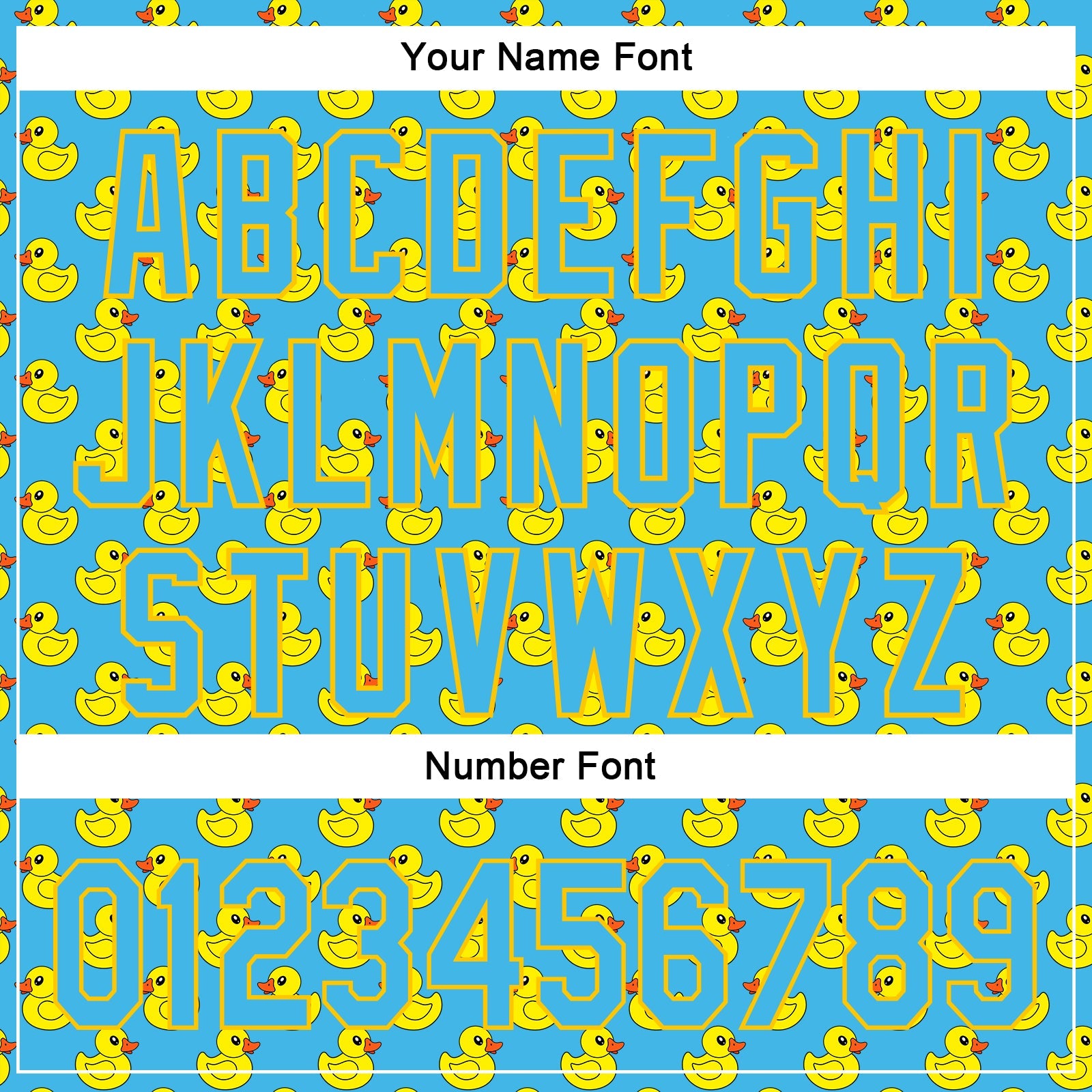 Custom Sky Blue Yellow 3D Pattern Design Animal Duck Authentic Baseball Jersey - Sky-Custom