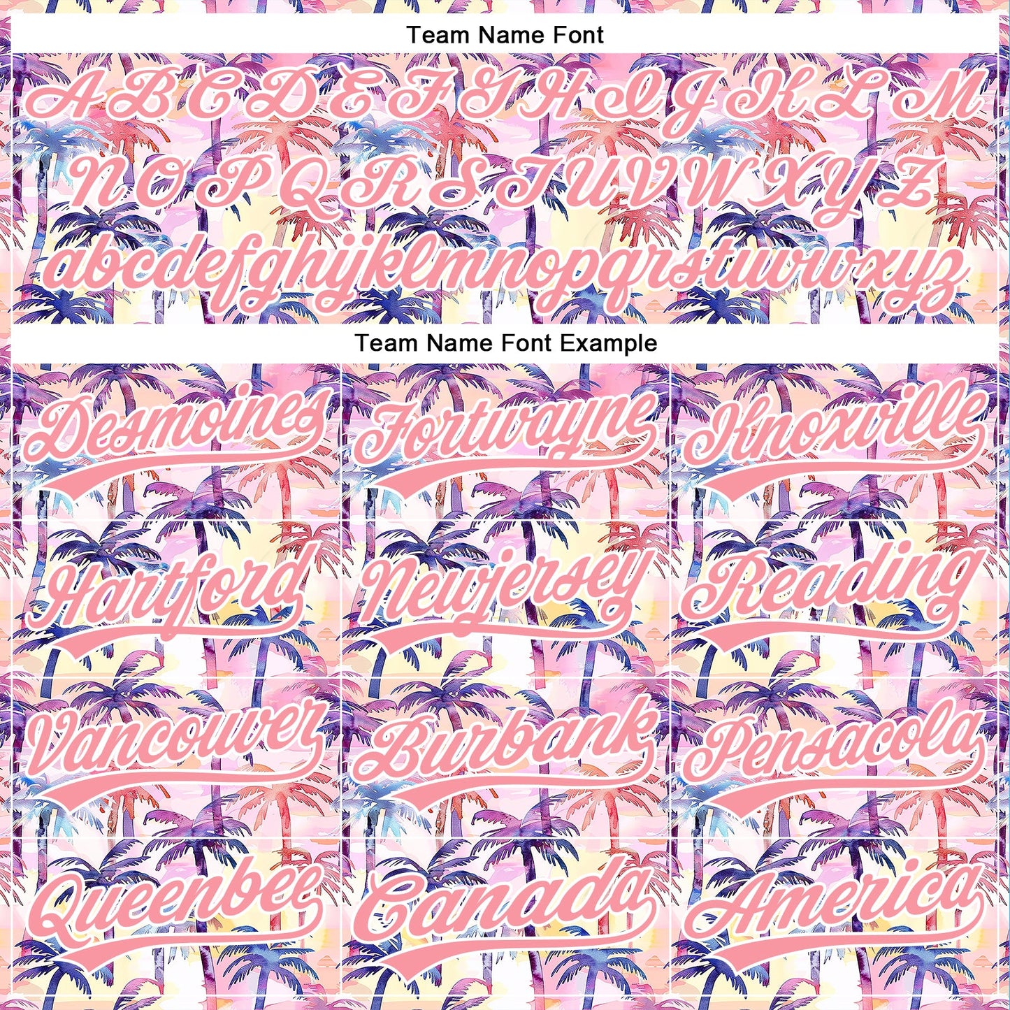 Custom Medium Pink White 3D Pattern Design Tropical Hawaii Palm Trees Authentic Baseball Jersey - Sky-Custom
