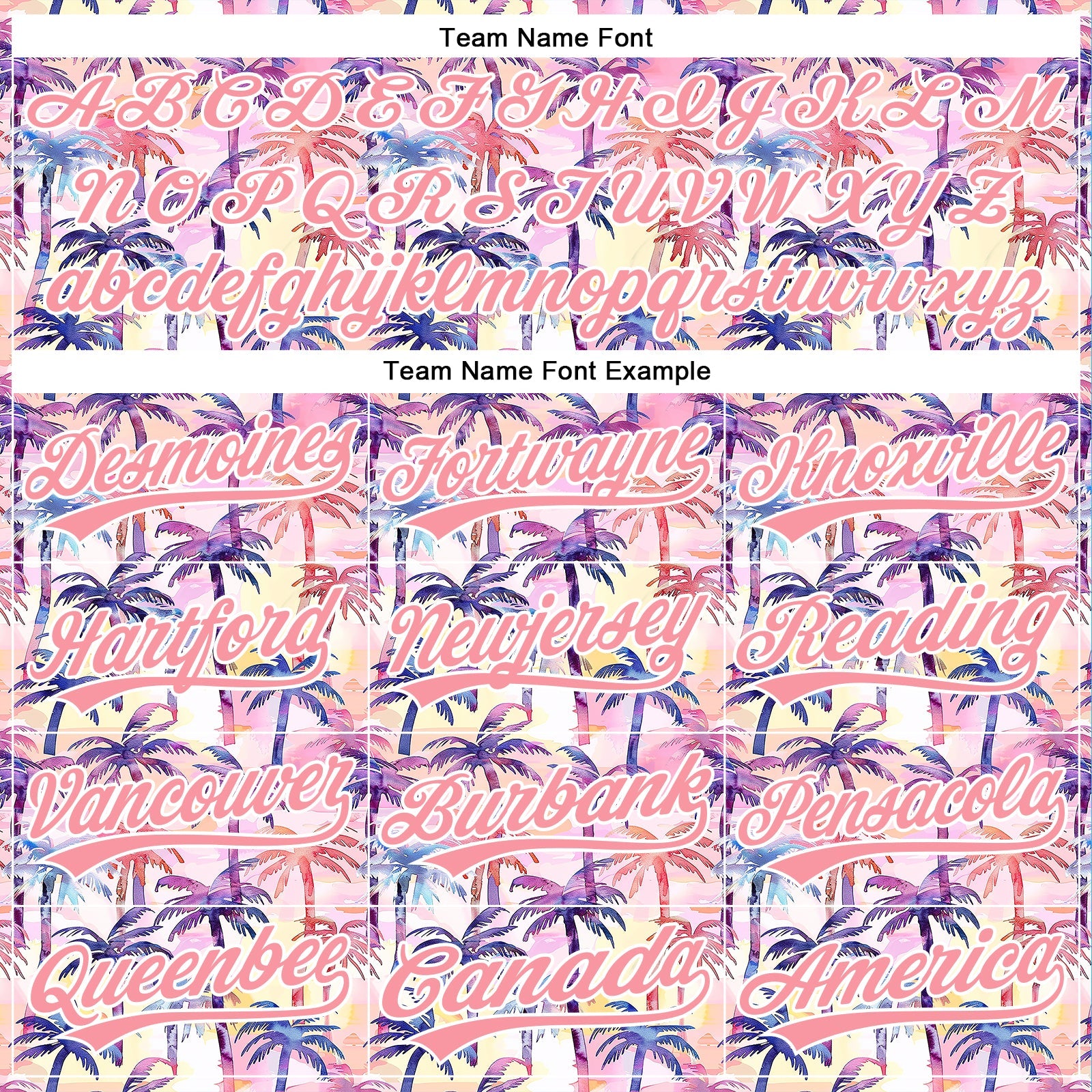 Custom Medium Pink White 3D Pattern Design Tropical Hawaii Palm Trees Authentic Baseball Jersey - Sky-Custom