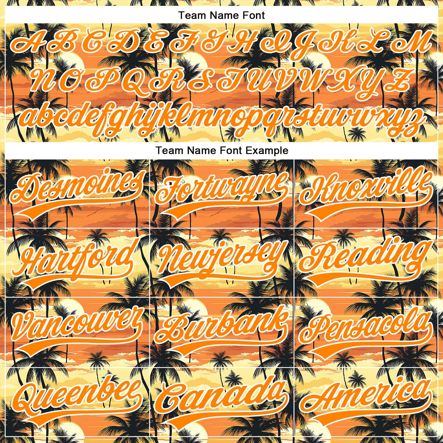 Custom Yellow Bay Orange-White 3D Pattern Design Tropical Hawaii Palm Trees Authentic Baseball Jersey - Sky-Custom