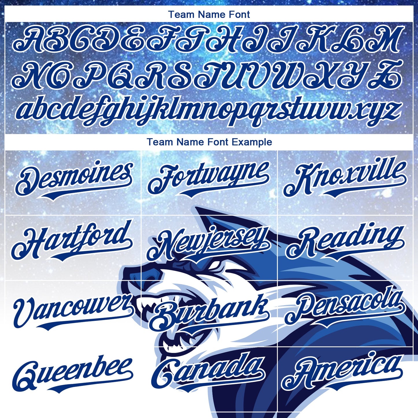 Custom Royal White 3D Pattern Design Animal Wolf Authentic Baseball Jersey - Sky-Custom