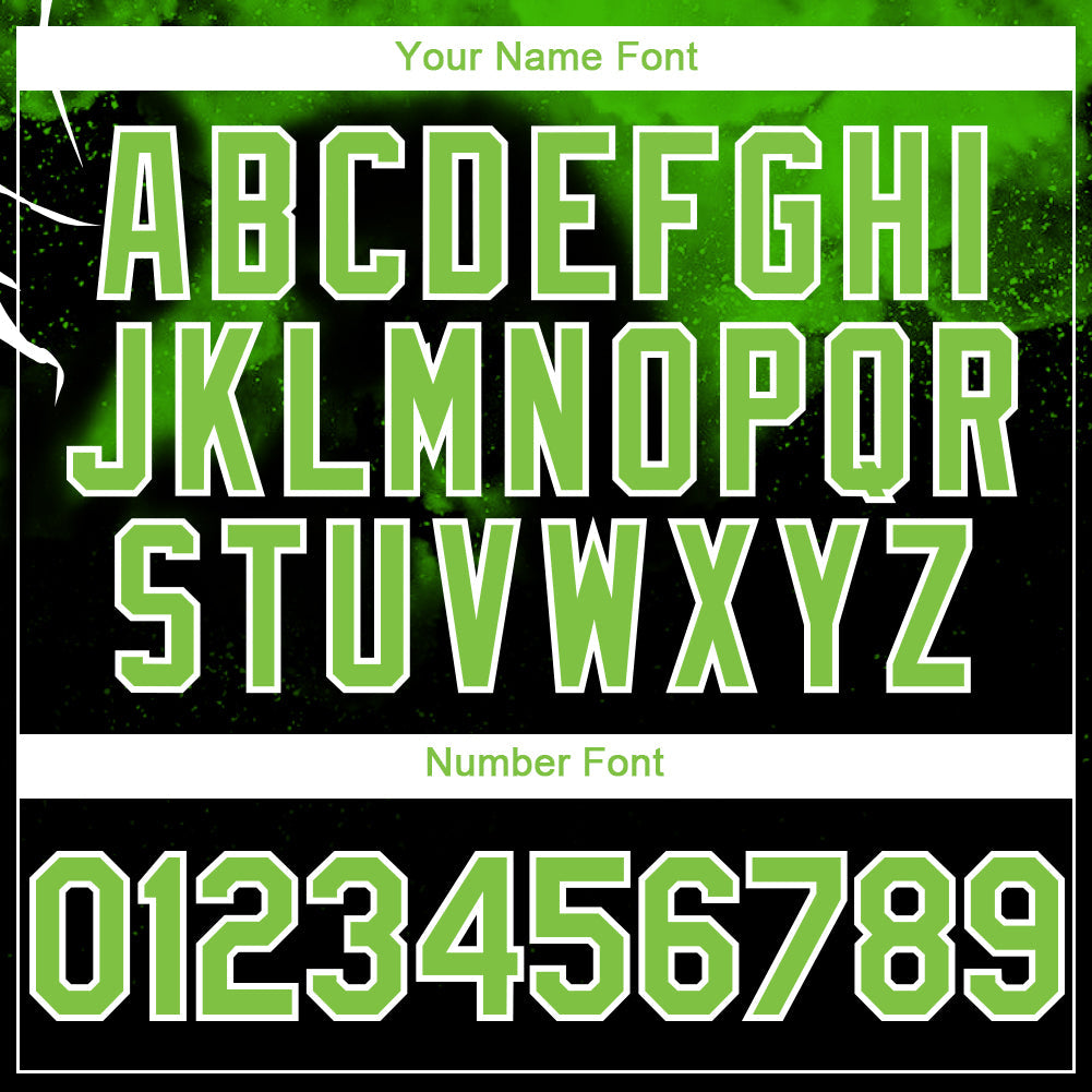 Custom Black Neon Green-White 3D Pattern Design Animal Dinosaur Authentic Baseball Jersey - Sky-Custom