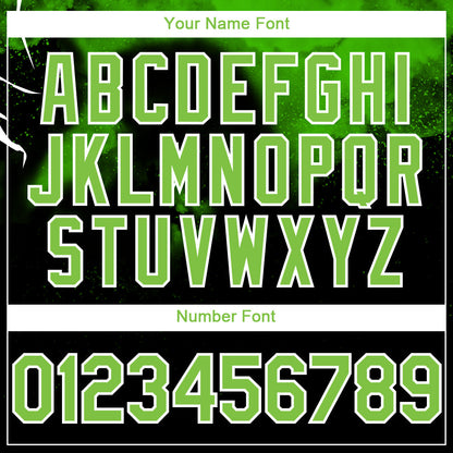 Custom Black Neon Green-White 3D Pattern Design Animal Dinosaur Authentic Baseball Jersey - Sky-Custom