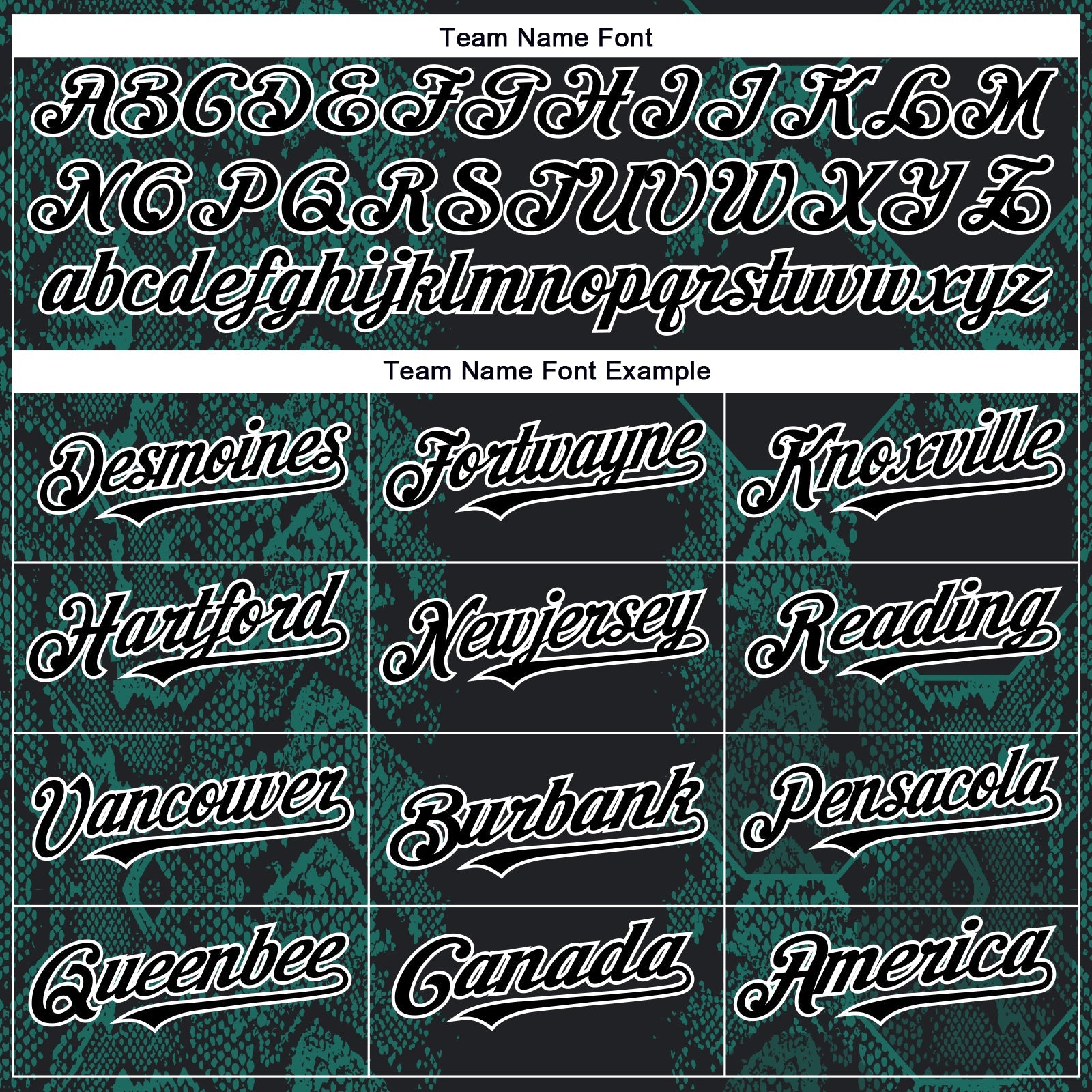 Custom Black Midnight Green-White 3D Pattern Design Animal Snake Authentic Baseball Jersey - Sky-Custom