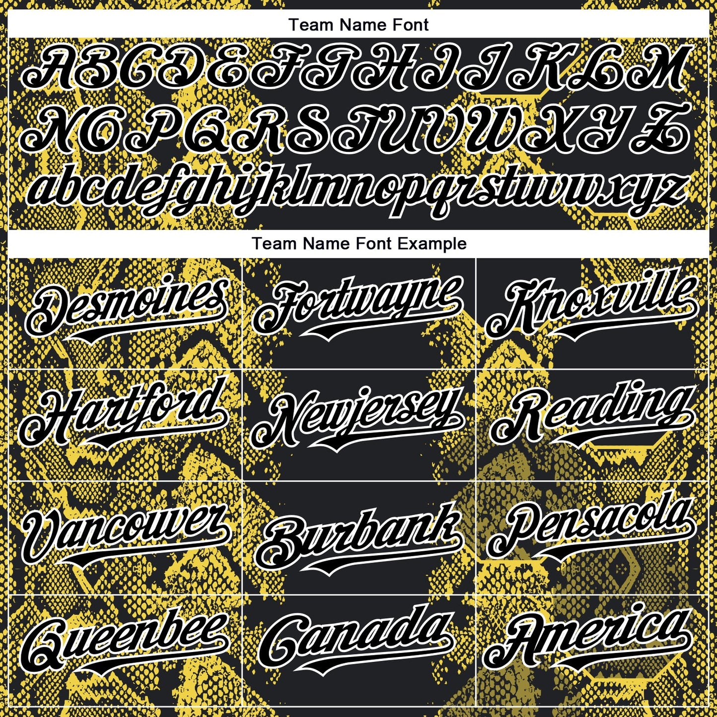 Custom Black Yellow-White 3D Pattern Design Animal Snake Authentic Baseball Jersey - Sky-Custom