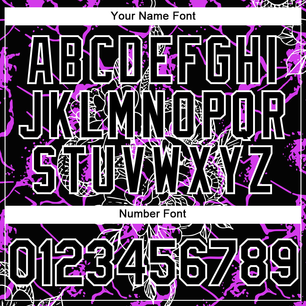 Custom Black Purple-White 3D Pattern Design Animal Snake Authentic Baseball Jersey - Sky-Custom