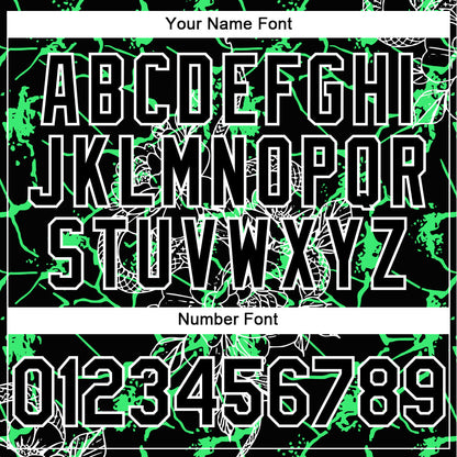 Custom Black Neon Green-White 3D Pattern Design Animal Snake Authentic Baseball Jersey - Sky-Custom