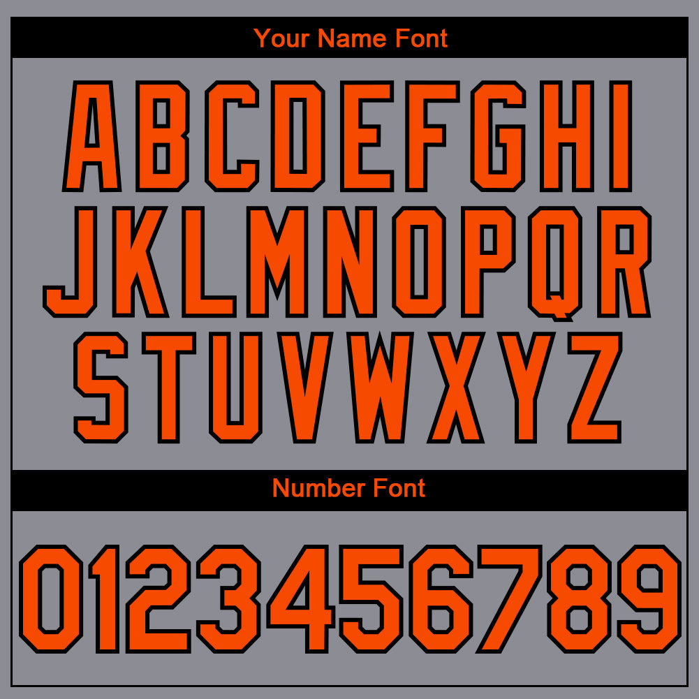 Custom Gray Orange Black-Camo 3D Pattern Design Authentic Baseball Jersey - Sky-Custom
