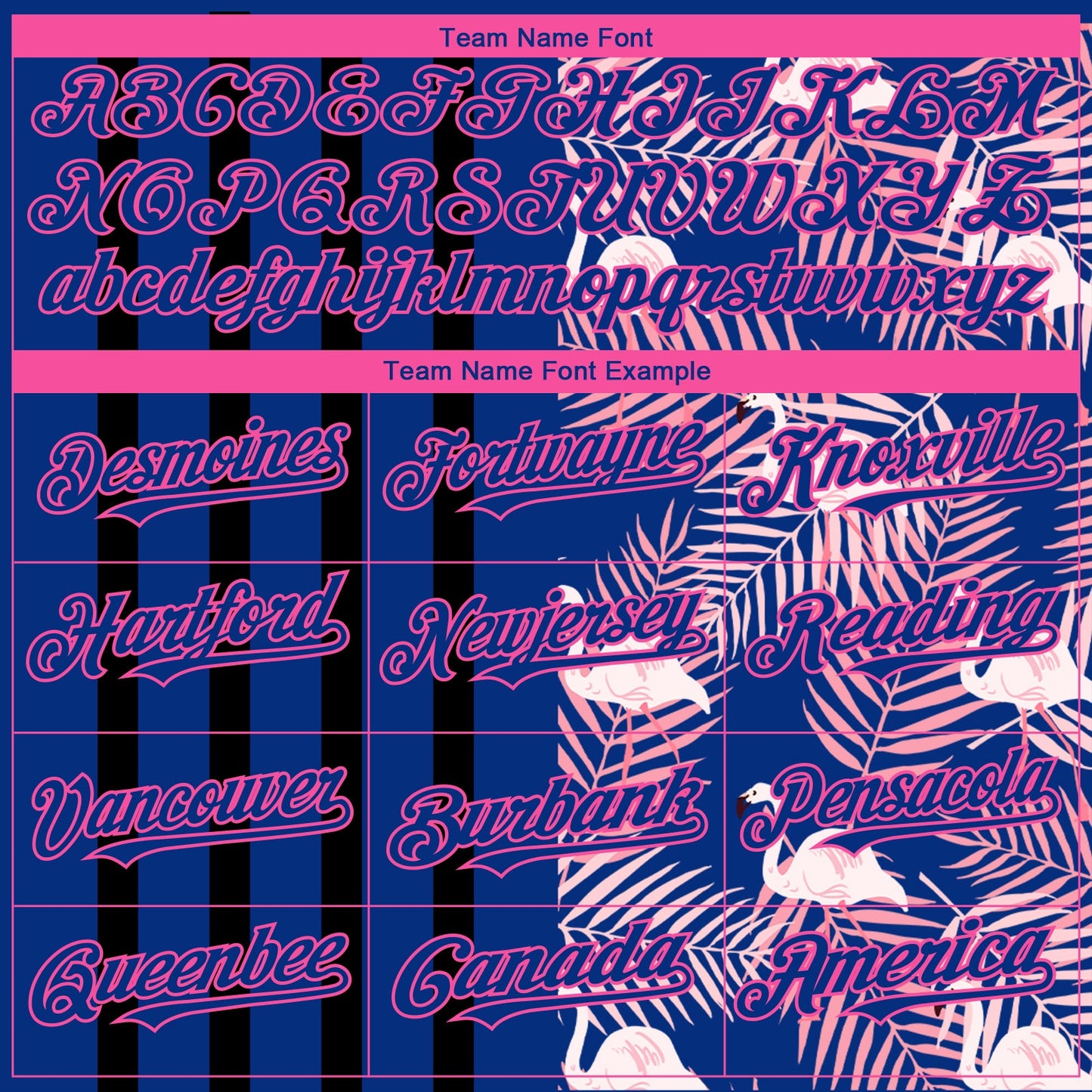 Custom Royal Pink-Black 3D Pattern Design Tropical Palm Leaves And Famingo Authentic Baseball Jersey - Sky-Custom
