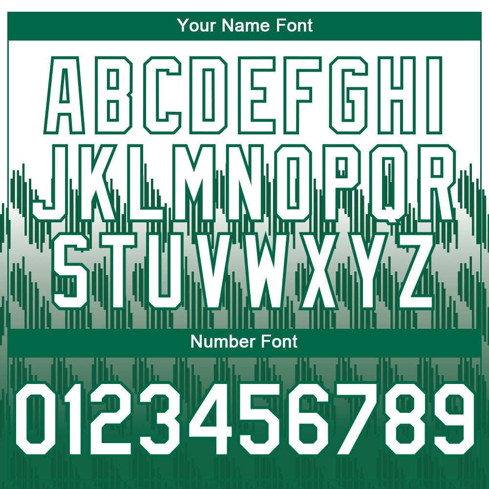 Custom White Kelly Green 3D Pattern Design Lines Authentic Baseball Jersey - Sky-Custom