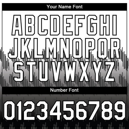 Custom White Black 3D Pattern Design Lines Authentic Baseball Jersey - Sky-Custom