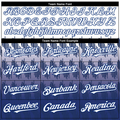Custom White Royal 3D Pattern Design Lines Authentic Baseball Jersey - Sky-Custom