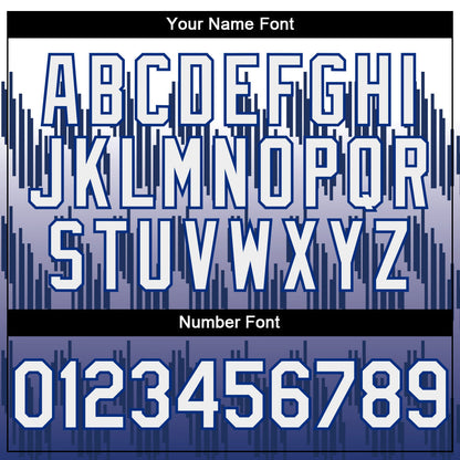 Custom White Royal 3D Pattern Design Lines Authentic Baseball Jersey - Sky-Custom