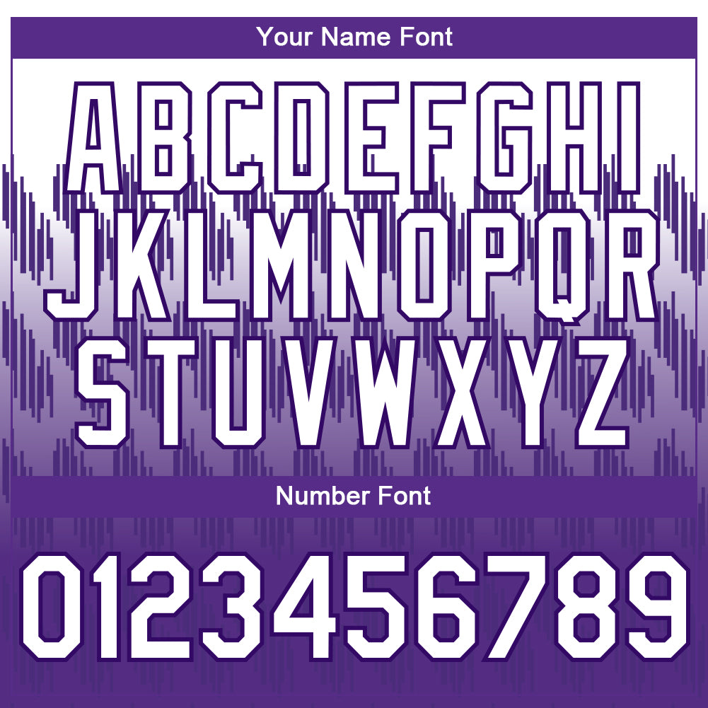 Custom White Purple 3D Pattern Design Lines Authentic Baseball Jersey - Sky-Custom