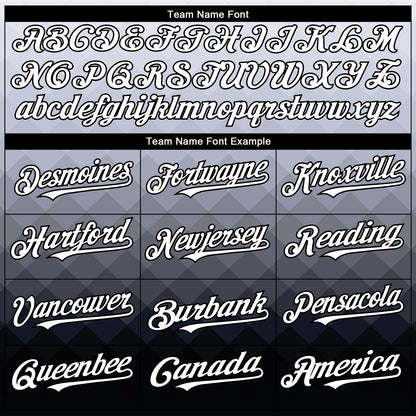 Custom Gray White-Black 3D Pattern Design Gradient Square Shape Authentic Baseball Jersey - Sky-Custom