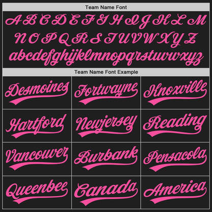 Custom Black Pink-Aqua 3D Pattern Design Abstract Network Authentic Baseball Jersey - Sky-Custom