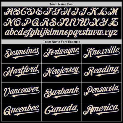 Custom Black City Cream-Navy 3D Pattern Design Abstract Splatter Texture Authentic Baseball Jersey - Sky-Custom