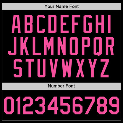 Custom Black Pink-Thunder Blue 3D Pattern Design Geometric Shapes Authentic Baseball Jersey - Sky-Custom