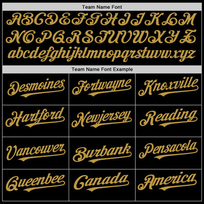 Custom Black Old Gold-Purple 3D Pattern Design Geometric Shapes Authentic Baseball Jersey - Sky-Custom