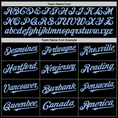 Custom Black Light Blue-Purple 3D Pattern Design Geometric Shapes Authentic Baseball Jersey - Sky-Custom