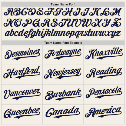 Custom Cream Navy-Electric Blue 3D Pattern Design Confetti Authentic Baseball Jersey - Sky-Custom