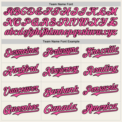 Custom Cream Pink Black-Light Blue 3D Pattern Design Confetti Authentic Baseball Jersey - Sky-Custom