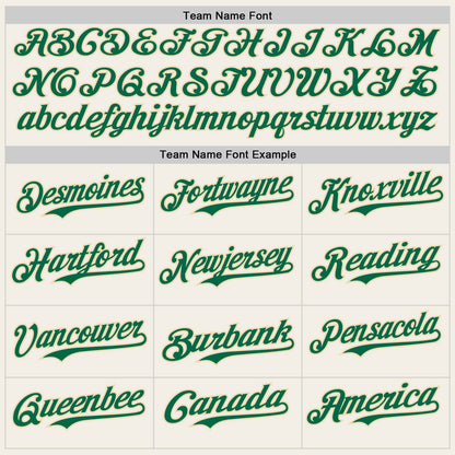 Custom Cream Kelly Green-Red 3D Pattern Design Confetti Authentic Baseball Jersey - Sky-Custom