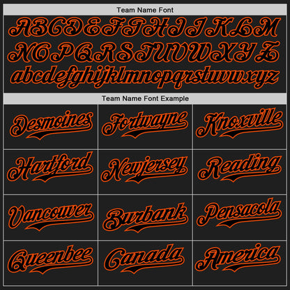 Custom Black Orange 3D Pattern Design Confetti Authentic Baseball Jersey - Sky-Custom