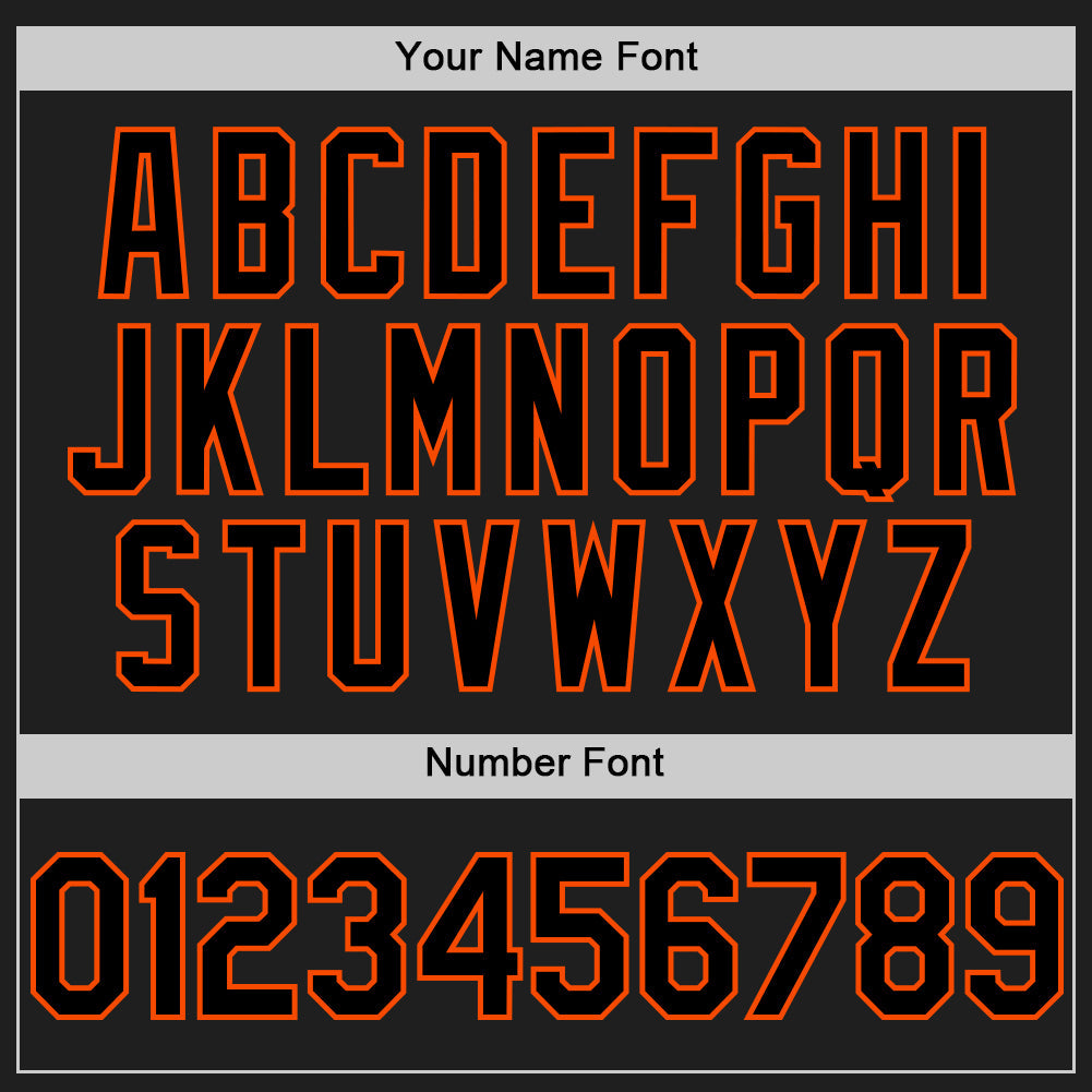 Custom Black Orange 3D Pattern Design Confetti Authentic Baseball Jersey - Sky-Custom